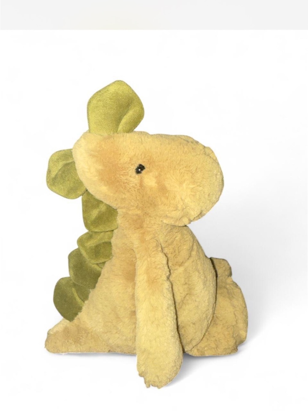 Jellycat Yellow Plush Dino Toy with Green Spines